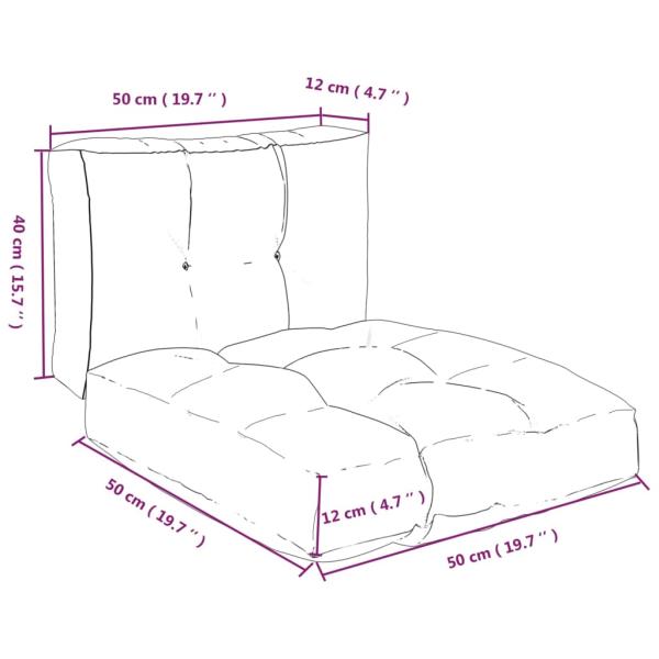 Palettenkissen 2-tlg. Türkis Stoff