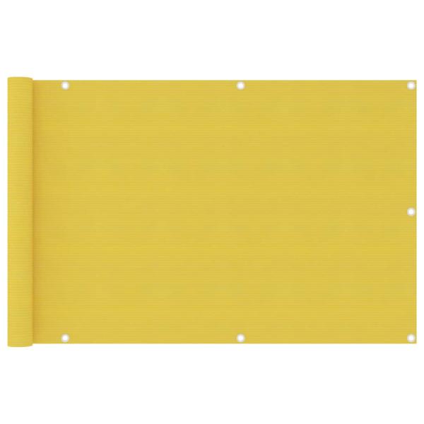 ARDEBO.de - Balkon-Sichtschutz Gelb 90x400 cm HDPE
