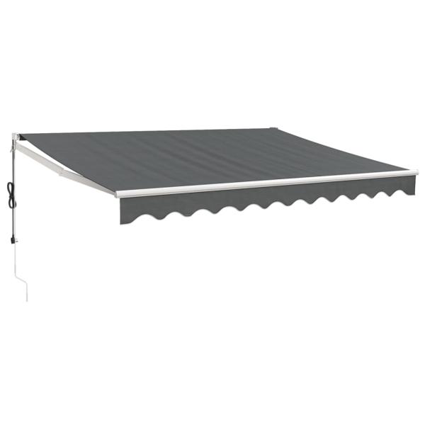 Elektrische Markise mit Kurbel Anthrazit 3,5x2,5 m