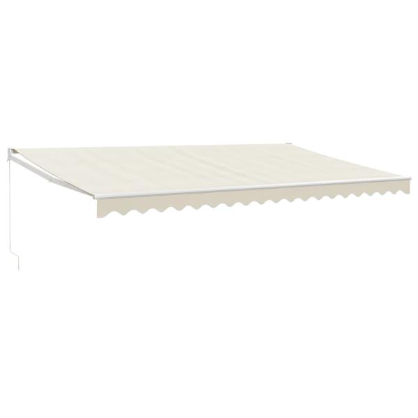 Markise Einziehbar Creme 5x3 m Stoff und Aluminium