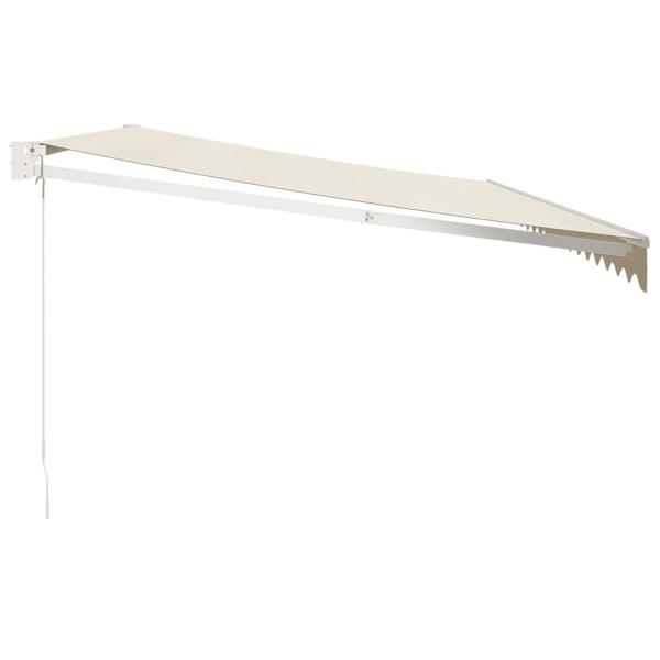 Markise Einziehbar Creme 5x3 m Stoff und Aluminium