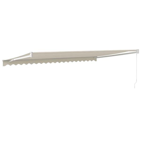 Markise Einziehbar Creme 5x3 m Stoff und Aluminium