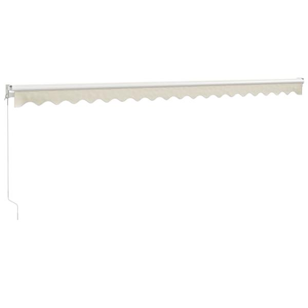 Markise Einziehbar Creme 5x3 m Stoff und Aluminium