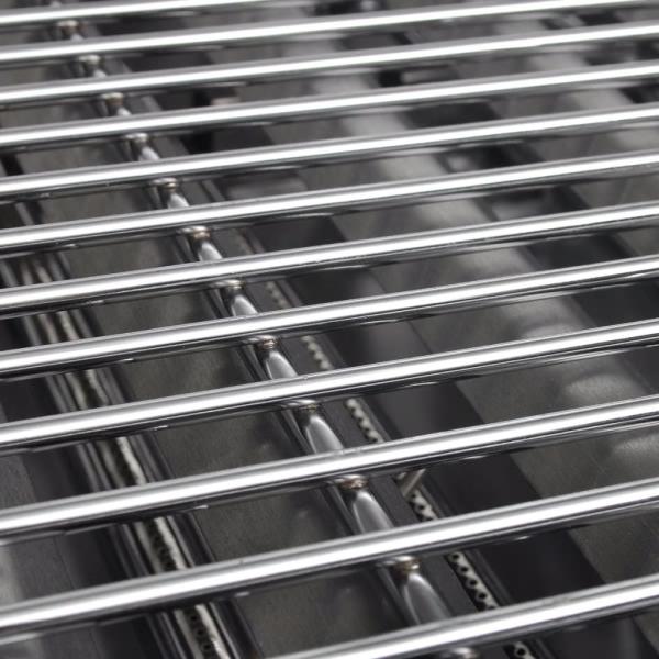 vidXL Gastro-Gasgrill 3 Flammen Edelstahl Silbern