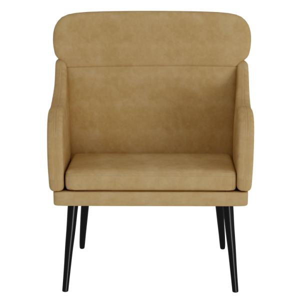 Sessel Braun 63x76x80 cm Samt