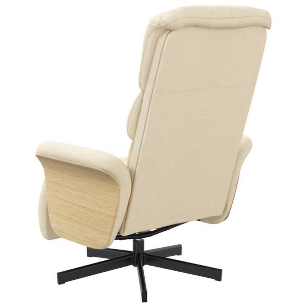 Relaxsessel mit Fußteil Creme Stoff
