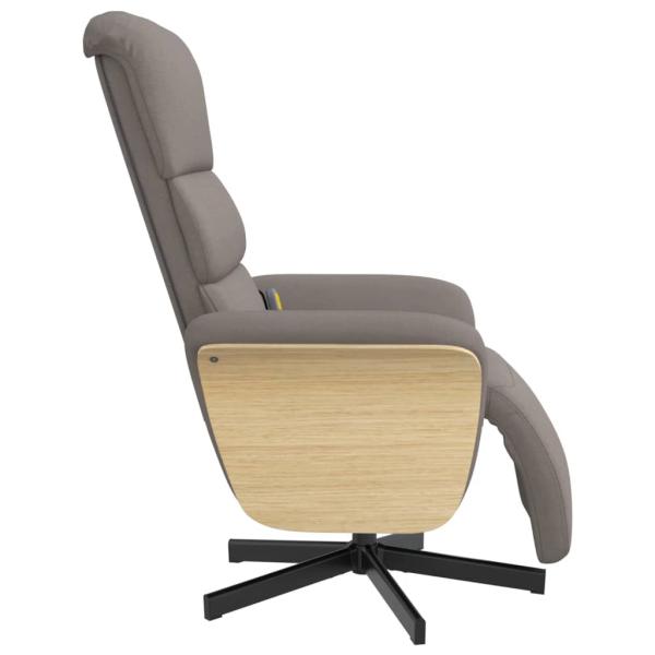Massagesessel mit Fußteil Taupe Stoff
