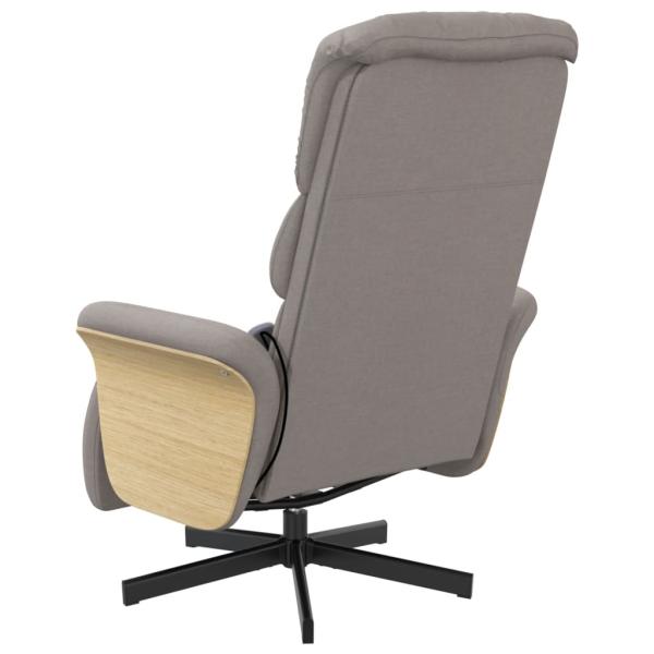Massagesessel mit Fußteil Taupe Stoff