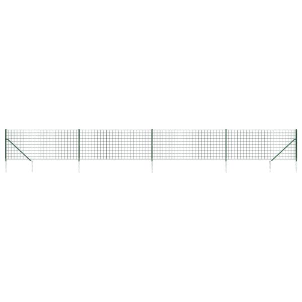 Maschendrahtzaun mit Bodenhülsen Grün 1x10 m