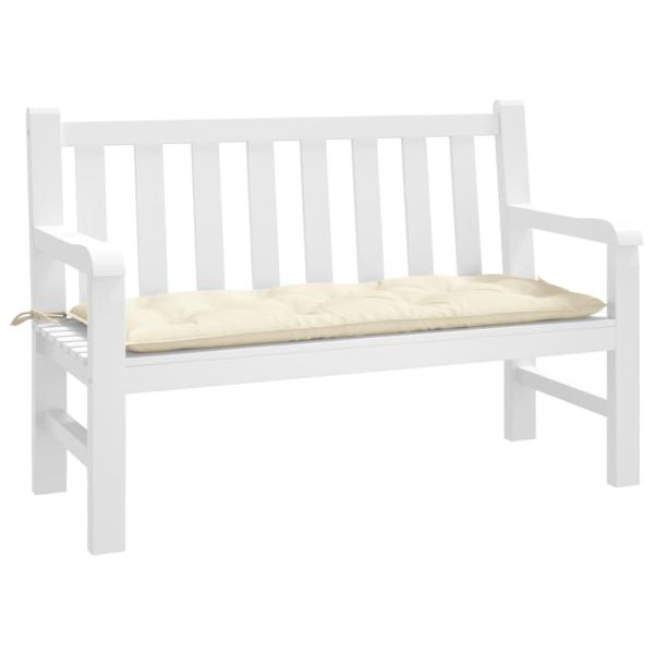 ARDEBO.de - Gartenbank-Auflage Creme 120x50x7 cm Oxford-Gewebe