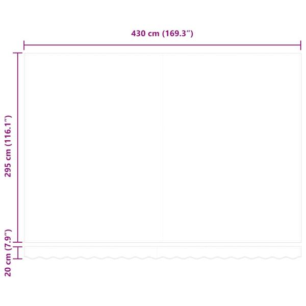 Markise Einziehbar Anthrazit und Weiß 4,5x3 m Stoff & Aluminium