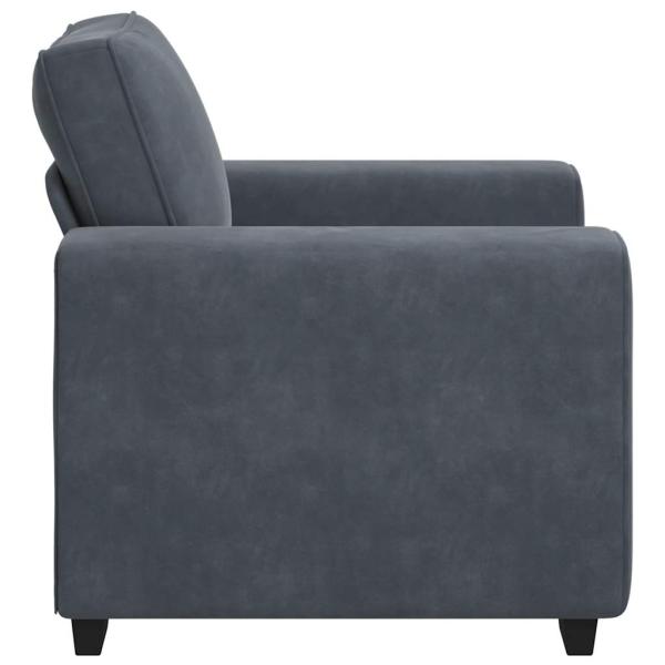 Sessel Dunkelgrau 60 cm Samt