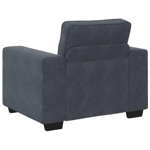 Sessel Dunkelgrau 60 cm Samt
