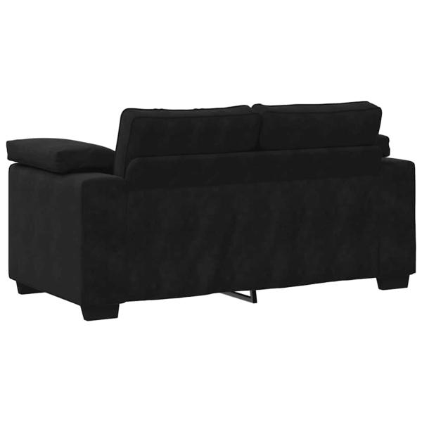 Zweisitzer-Sofa Schwarz 120 cm Samt