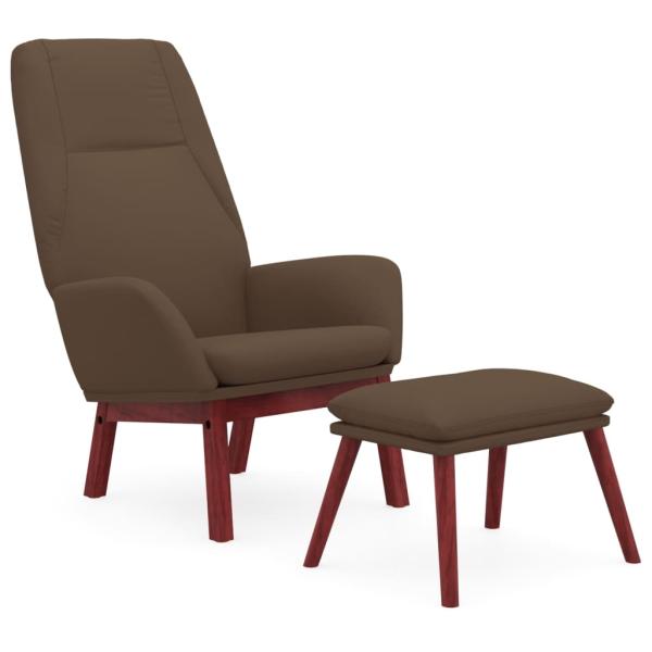 Relaxsessel mit Hocker Taupe Stoff