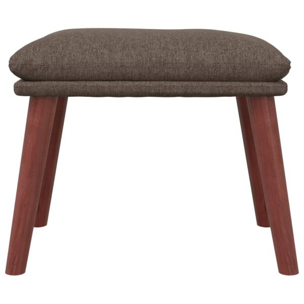 Relaxsessel mit Hocker Taupe Stoff