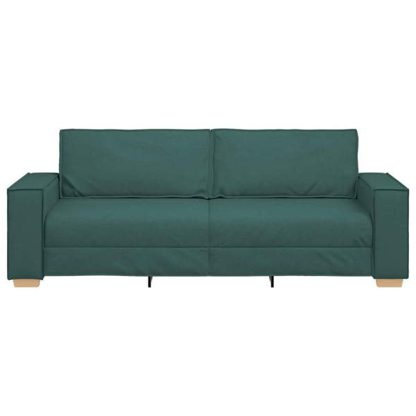Sofa Stuhl Hellgrau 59 cm Stoff Dunkelgrün Polyester, Holz