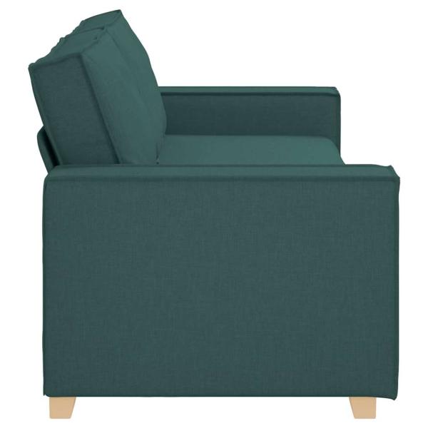 Sofa Stuhl Hellgrau 59 cm Stoff Dunkelgrün Polyester, Holz