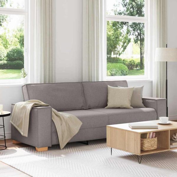 ARDEBO.de - Sofa Stuhl Hellgrau 59 cm Stoff Taupe Polyester-Mischung Mittel