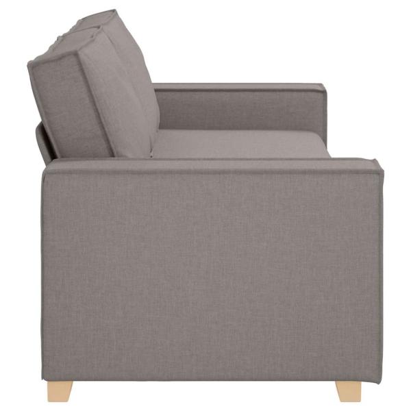Sofa Stuhl Hellgrau 59 cm Stoff Taupe Polyester-Mischung Mittel