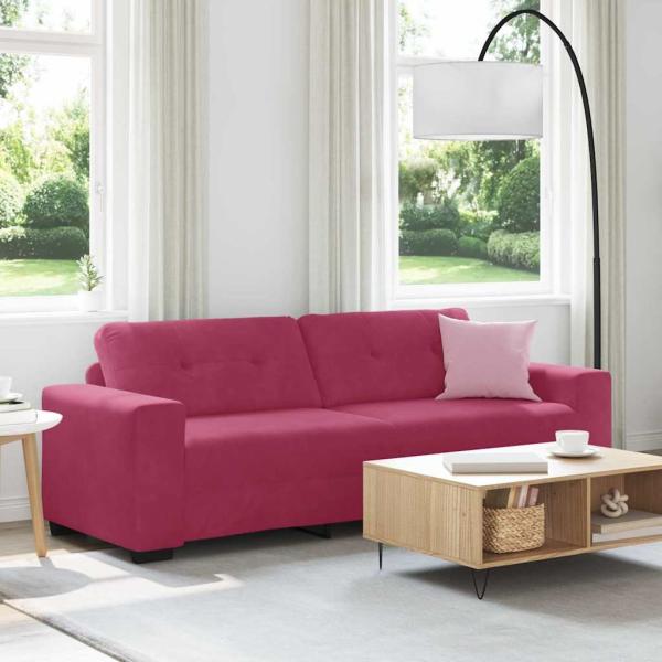 ARDEBO.de - Velvet Weinrot Velvet, Holz, Schaum Groß Platz für viele
