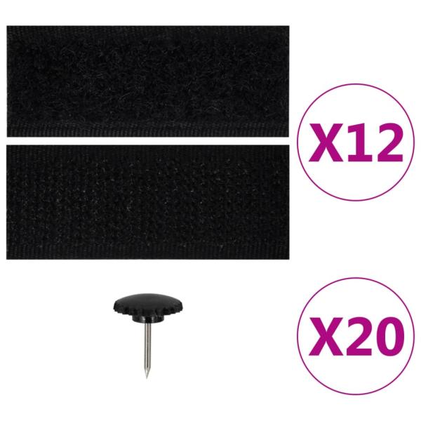 Fliegengitter-Türvorhänge 2 Stk. Magnet Schwarz 200x80 cm