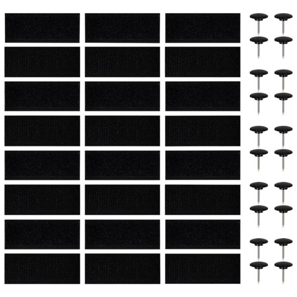 Fliegengitter-Türvorhänge 2 Stk. Magnet Schwarz 200x80 cm