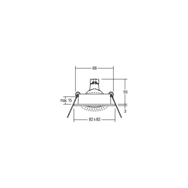 Brumberg Einbaustrahler GX5,3, 50W, chrom (0065.02)