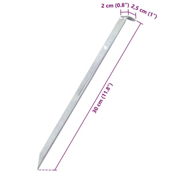 Zeltheringe 24 Stk. 30 cm Ø20 mm Verzinkter Stahl