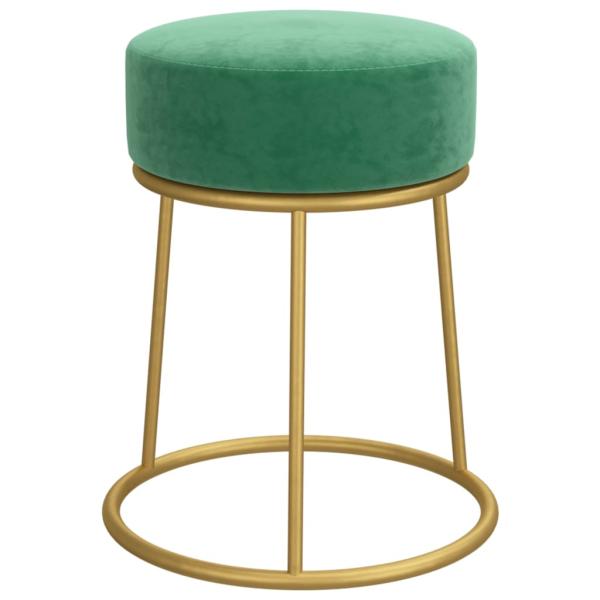 Runder Hocker Hellblau Samt