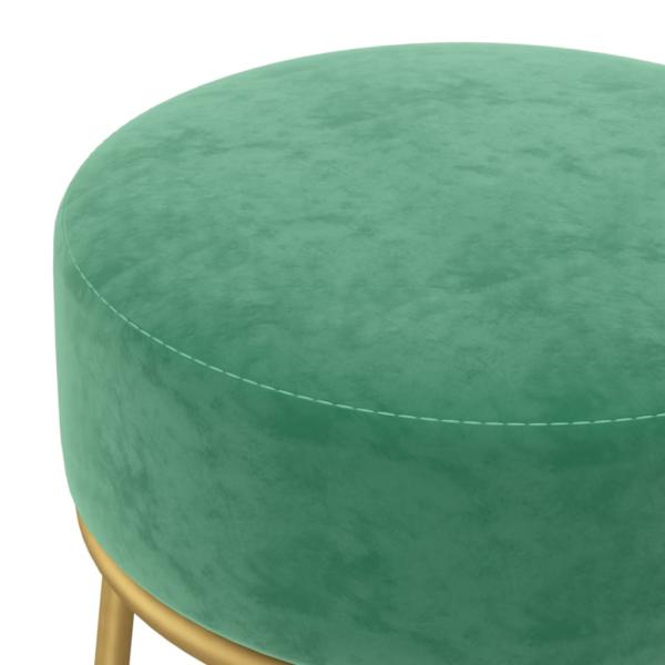Runder Hocker Hellblau Samt