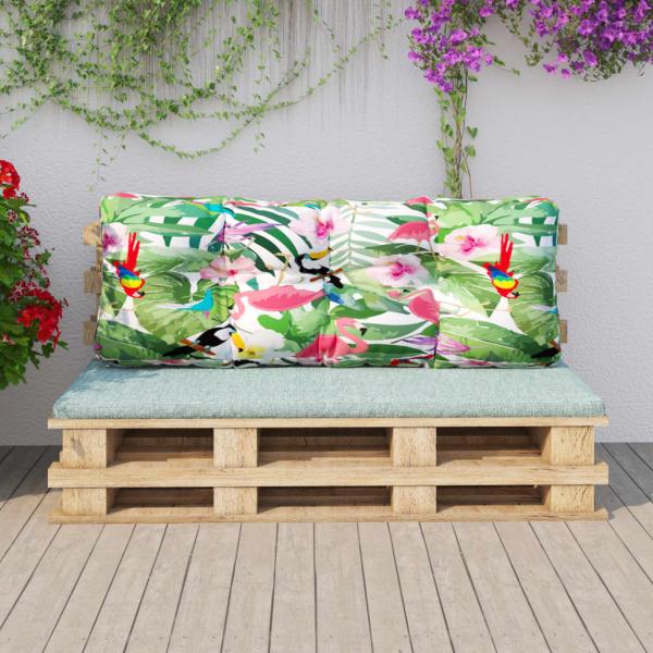 Palettenkissen Mehrfarbig 120x40x12 cm Stoff