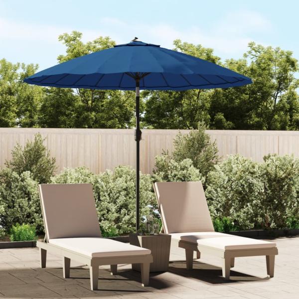 ARDEBO.de - Sonnenschirm mit Aluminium-Mast 270 cm Azurblau