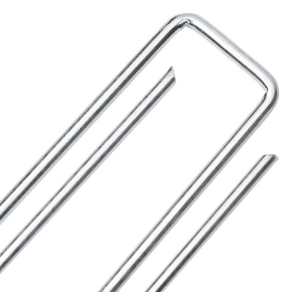 Bodenanker 50 Stk. U-Form 20x3,5 cm Verzinkter Stahl
