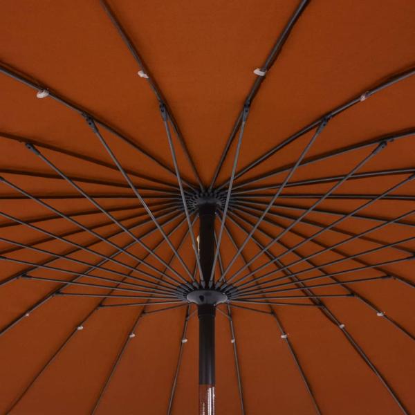 Sonnenschirm mit Aluminium-Mast 270 cm Terrakotta