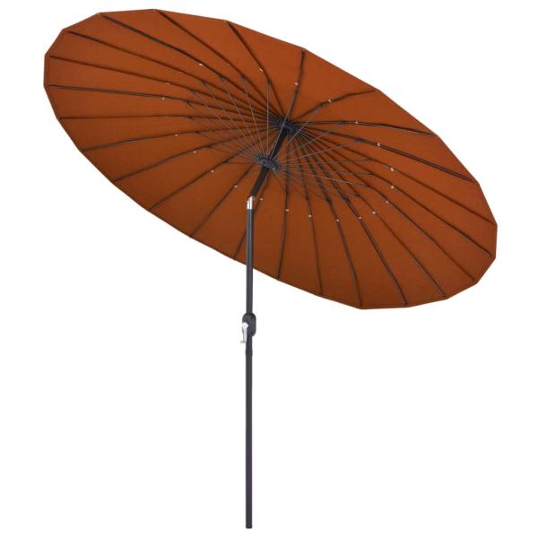 Sonnenschirm mit Aluminium-Mast 270 cm Terrakotta