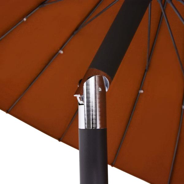 Sonnenschirm mit Aluminium-Mast 270 cm Terrakotta