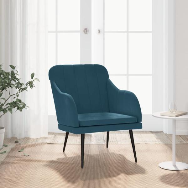 ARDEBO.de - Sessel Blau 63x76x80 cm Samt