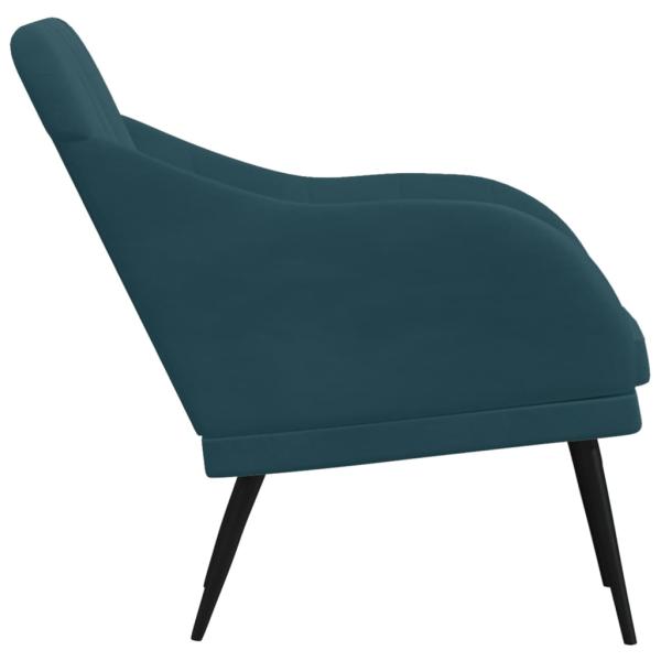 Sessel Blau 63x76x80 cm Samt