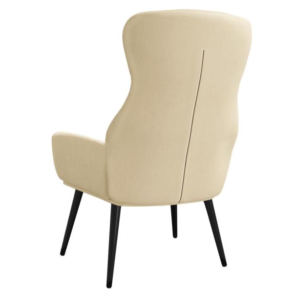 Relaxsessel mit Hocker Creme Stoff