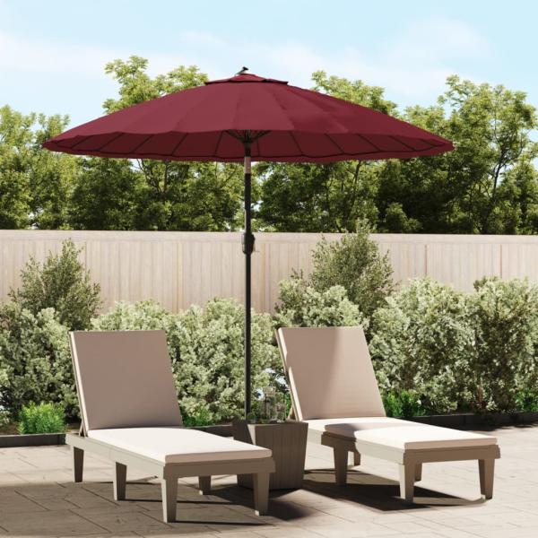 ARDEBO.de - Sonnenschirm mit Aluminium-Mast 270 cm Bordeauxrot