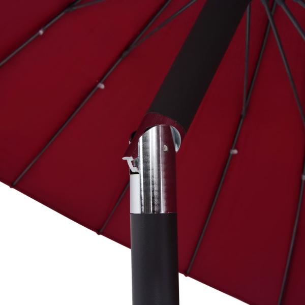Sonnenschirm mit Aluminium-Mast 270 cm Bordeauxrot
