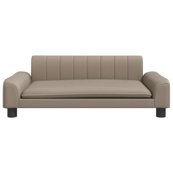 Hundebett Cappuccino-Braun 90x53x30 cm Kunstleder