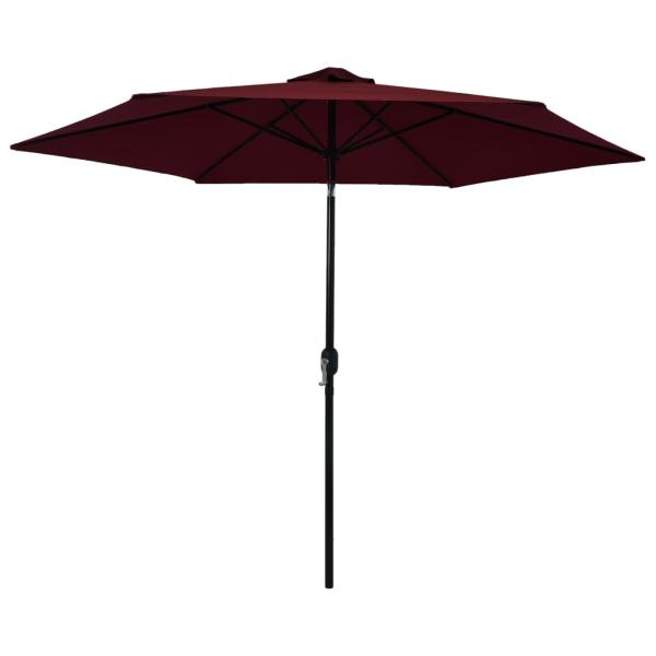 Sonnenschirm mit Metall-Mast 300 cm Bordeauxrot