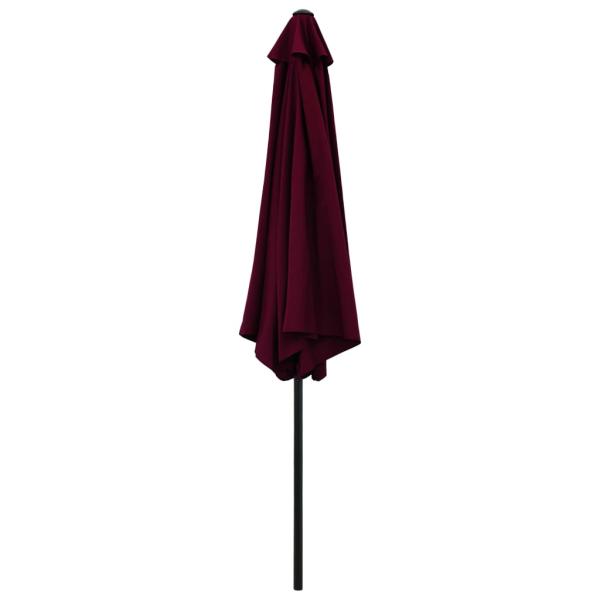 Sonnenschirm mit Metall-Mast 300 cm Bordeauxrot