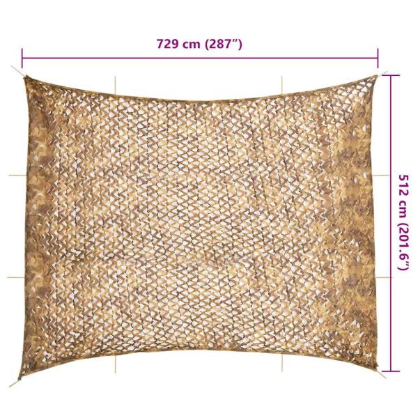 Tarnnetz mit Aufbewahrungstasche 729x602 cm Sandfarbe
