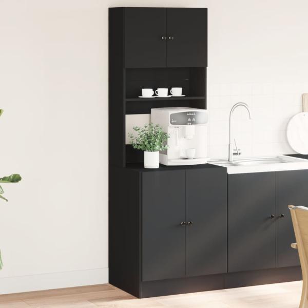 ARDEBO.de - Küchenschrank Schwarz 60x50x180 cm Holzwerkstoff