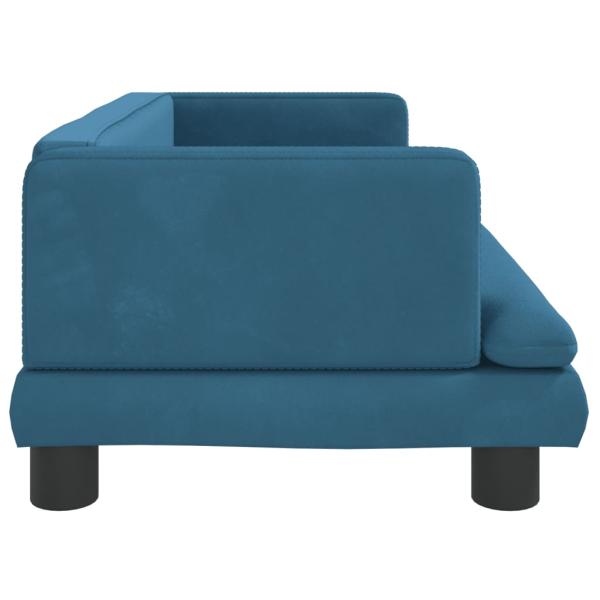 Hundebett Blau 80x45x30 cm Samt