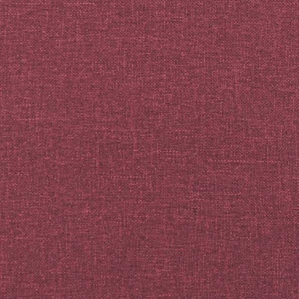 3-Sitzer-Sofa mit Hocker Weinrot 180 cm Stoff