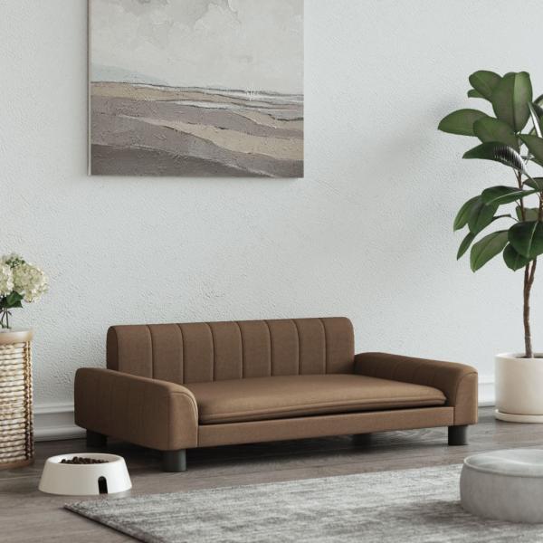 ARDEBO.de - Hundebett Braun 90x53x30 cm Stoff